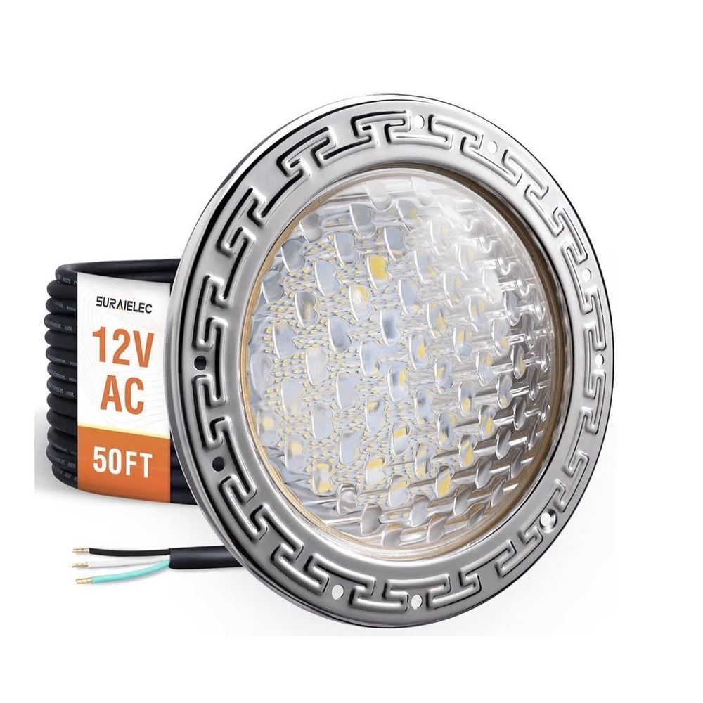 Suraielec 12V AC Pool Lights Pool 10 inch Underwater Pool Light Replacement